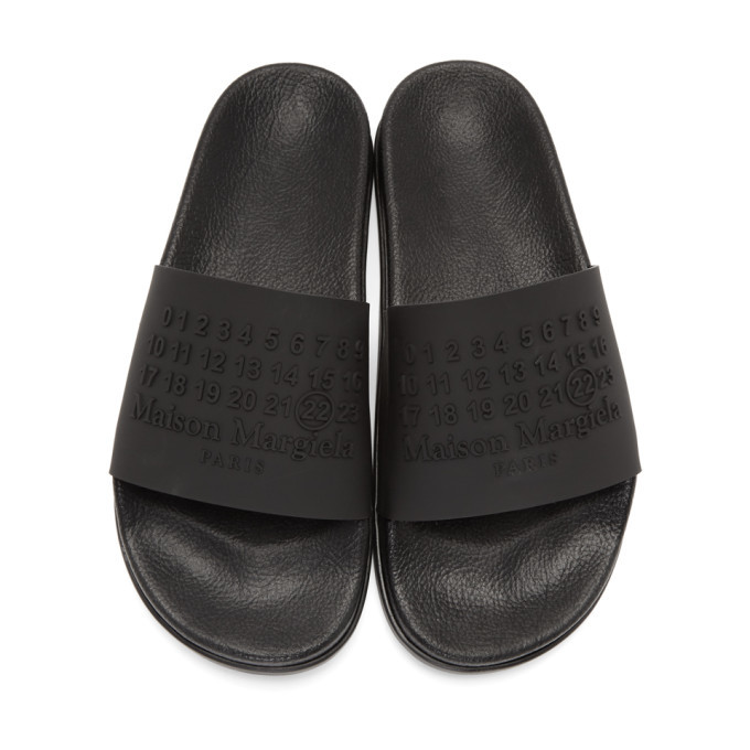 Maison Margiela Black Shower Slides Maison Margiela