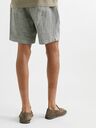 Oliver Spencer - Osborne Straight-Leg Striped Organic Linen Shorts - Blue