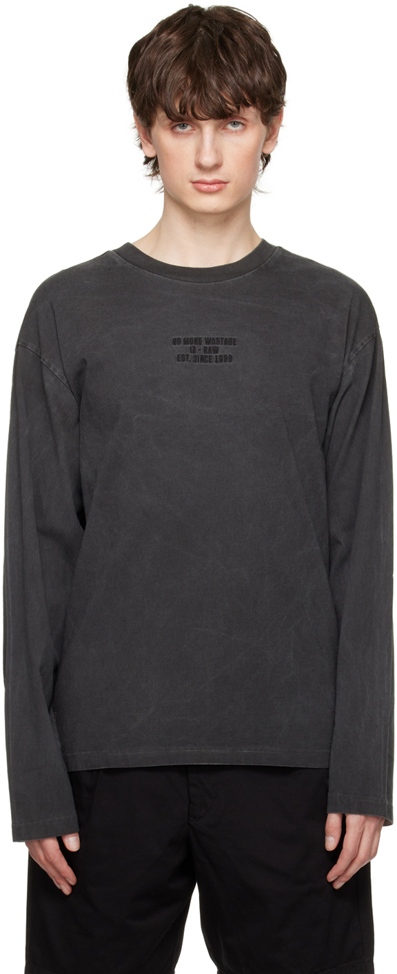 Izzue Gray Faded Long Sleeve T-Shirt