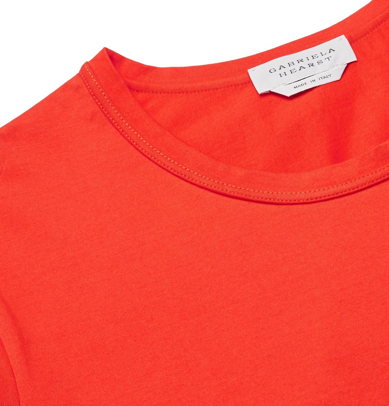 Gabriela Hearst - Bandeira Organic Cotton-Jersey T-Shirt - Orange ...