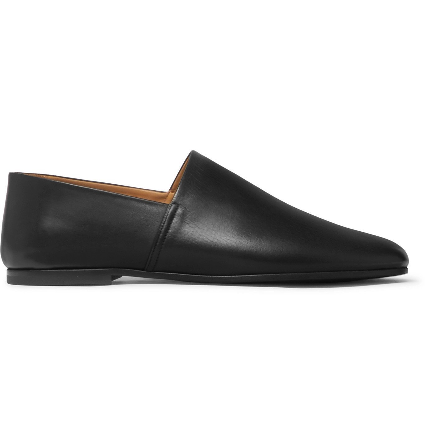Sandro - Collapsible-Heel Leather Slippers - Black Sandro