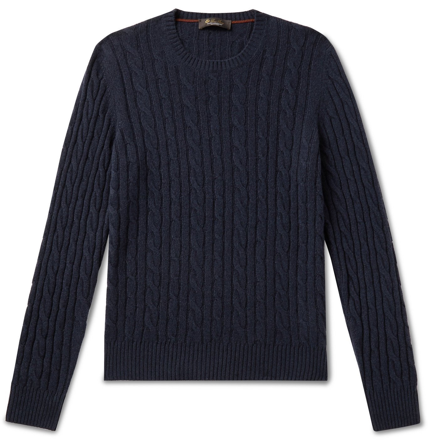 Loro Piana - Cable-Knit Baby Cashmere Sweater - Blue Loro Piana
