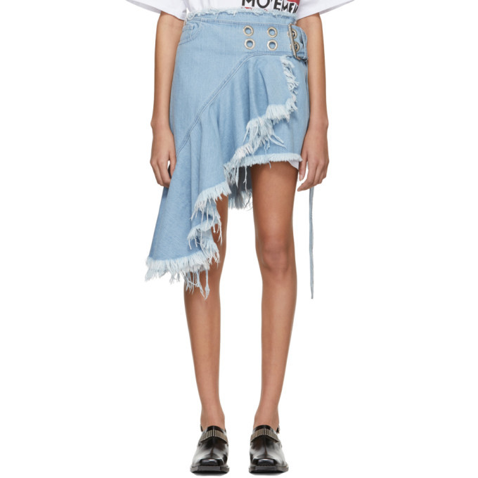 frill denim skirt