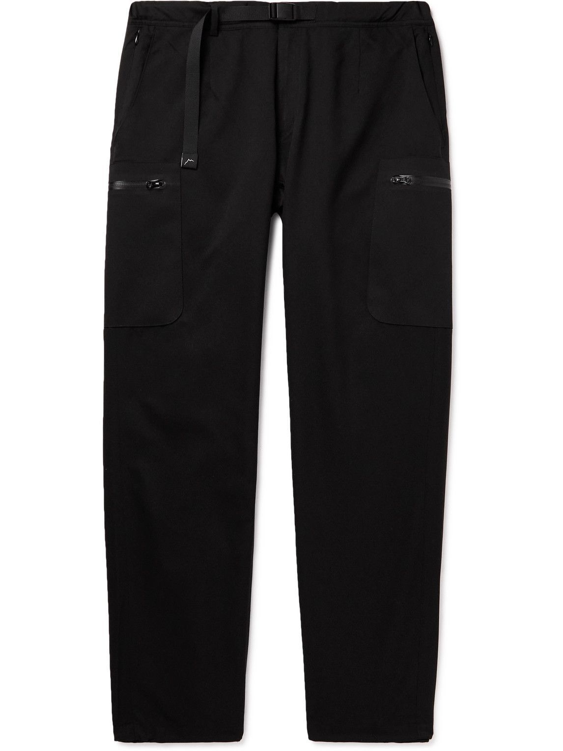 black shell cargo trousers