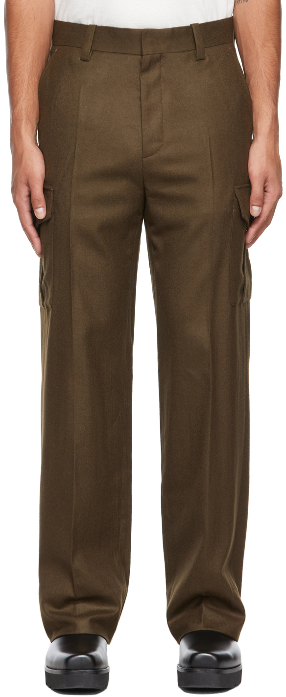 System Brown Wool Cargo Pants System