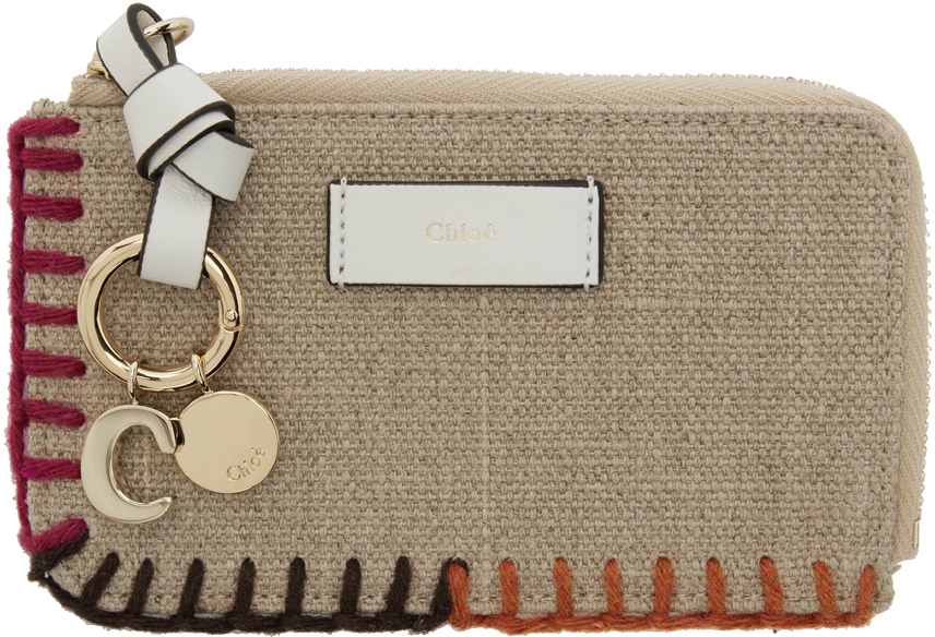 Chloé Beige Alphabet Card Holder