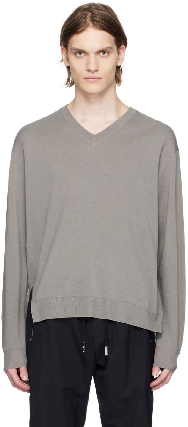 Wooyoungmi Gray VNeck Sweater Wooyoungmi