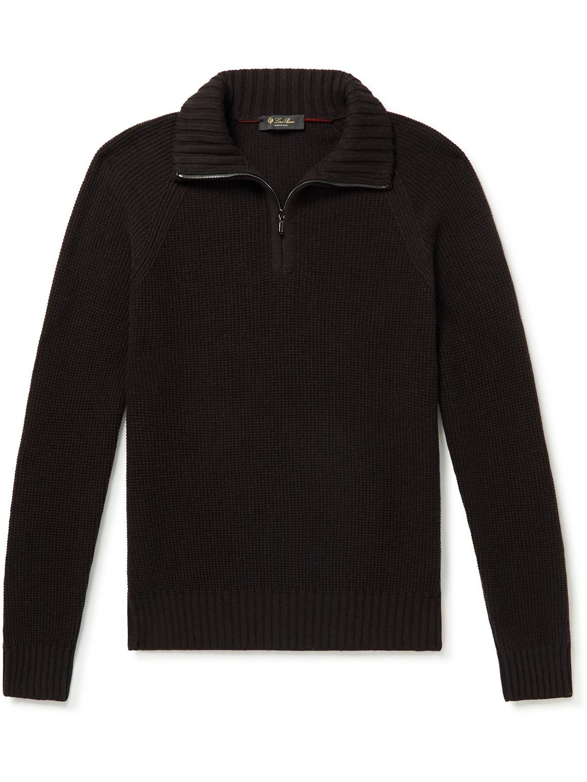 Loro Piana - Cashmere Half-Zip Sweater - Brown Loro Piana