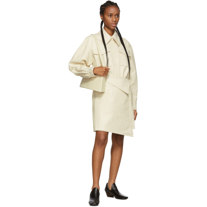 low classic faux leather trench coat