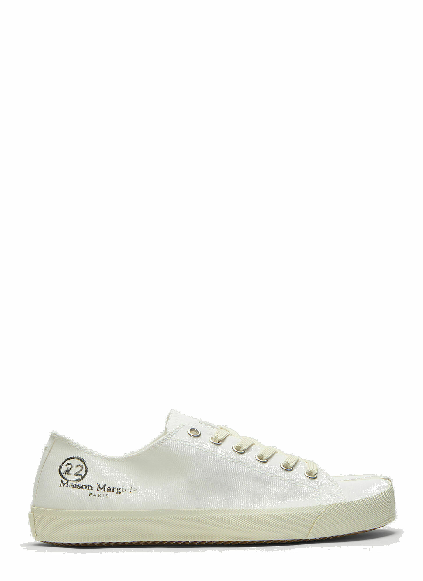 Tabi Low-Top Canvas Sneakers in White Maison Margiela