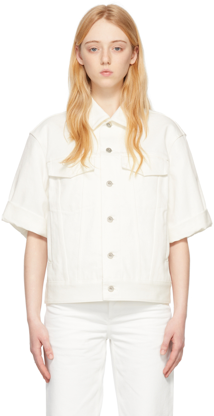 white short sleeve jacket ladies