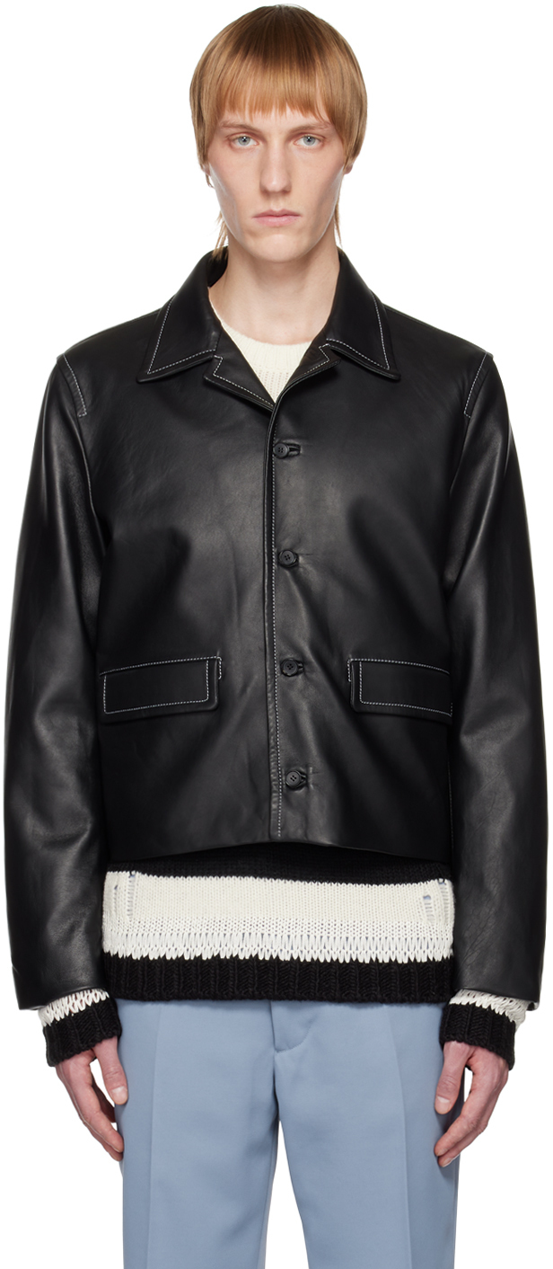 Photo: Second/Layer Black Mad Dog Leather Jacket