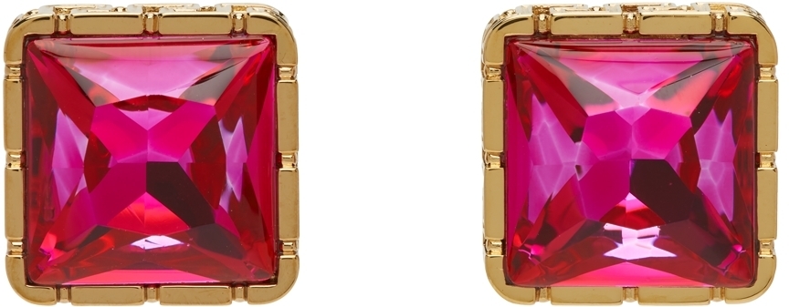 Versace Gold Padlock Drop Earrings Versace