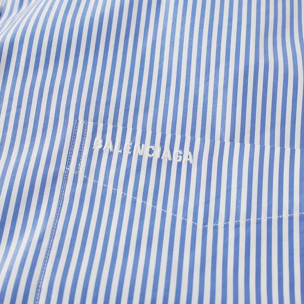 Balenciaga Oversize Stripe Logo Shirt Balenciaga