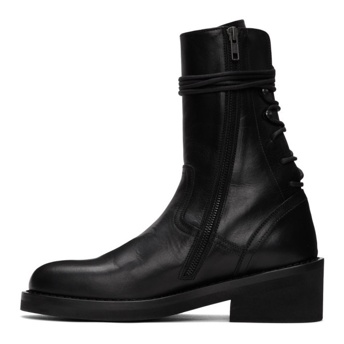 ann demeulemeester back lace boots