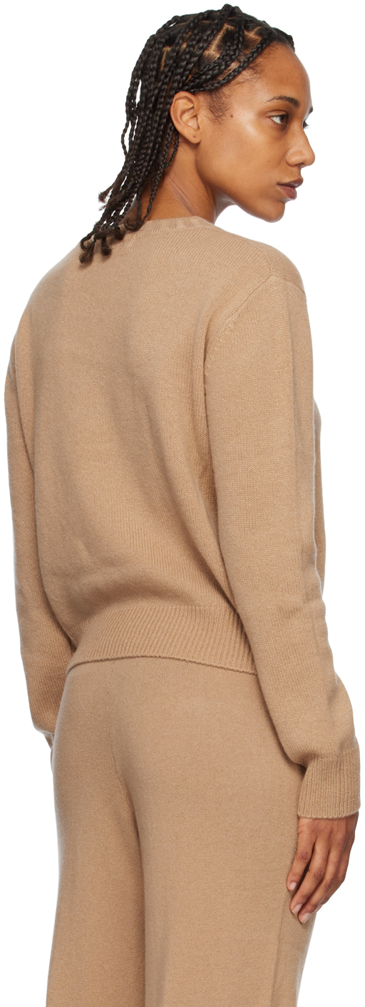 Sporty & Rich Tan Embroidered Sweater Sporty & Rich