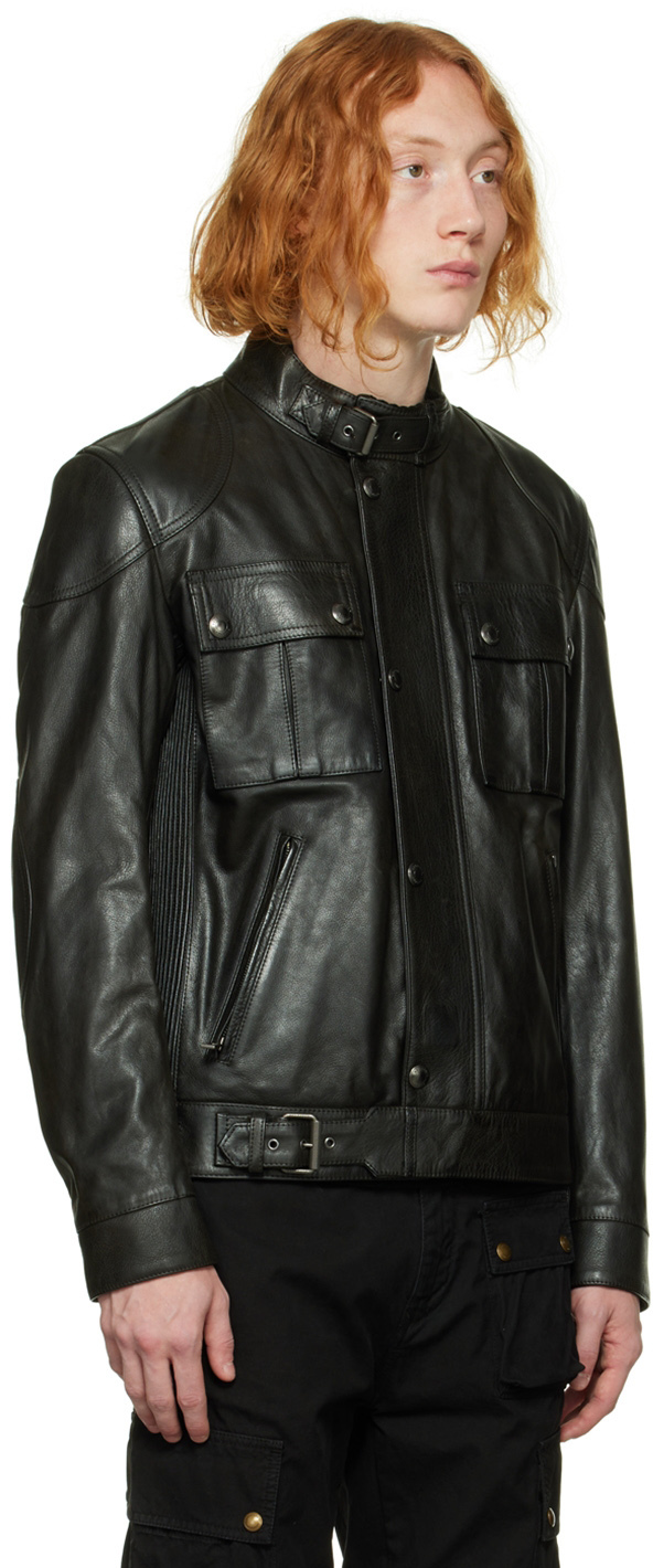 Belstaff Black Gangster Leather Jacket Belstaff