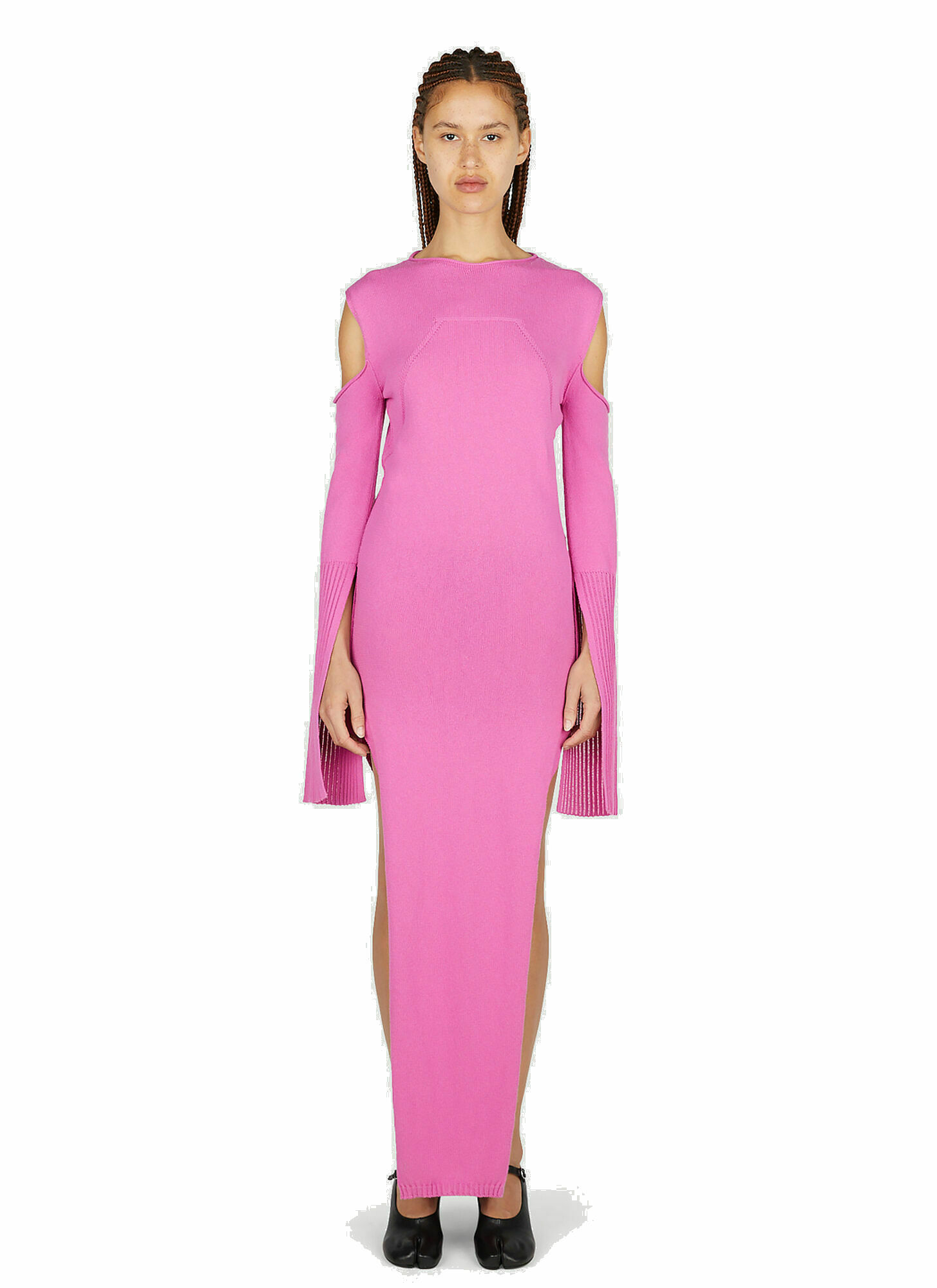 Photo: Rick Owens - Cut Out Knit Dress in Pink