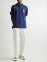 Polo Ralph Lauren - Logo-Appliquéd Printed Cotton-Piqué Polo Shirt - Blue