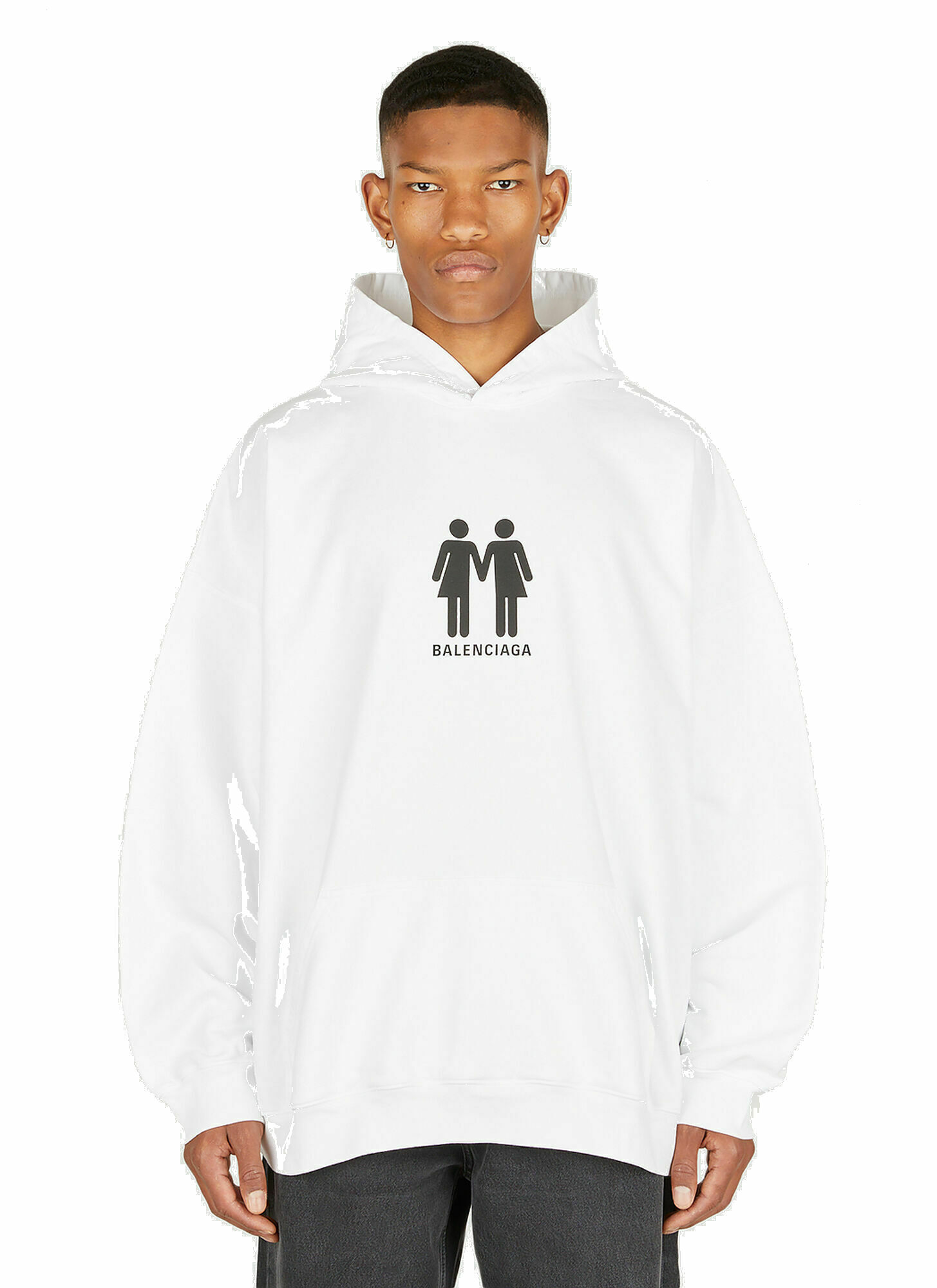 Photo: Pride Boxy Hooded Sweatshirt in White