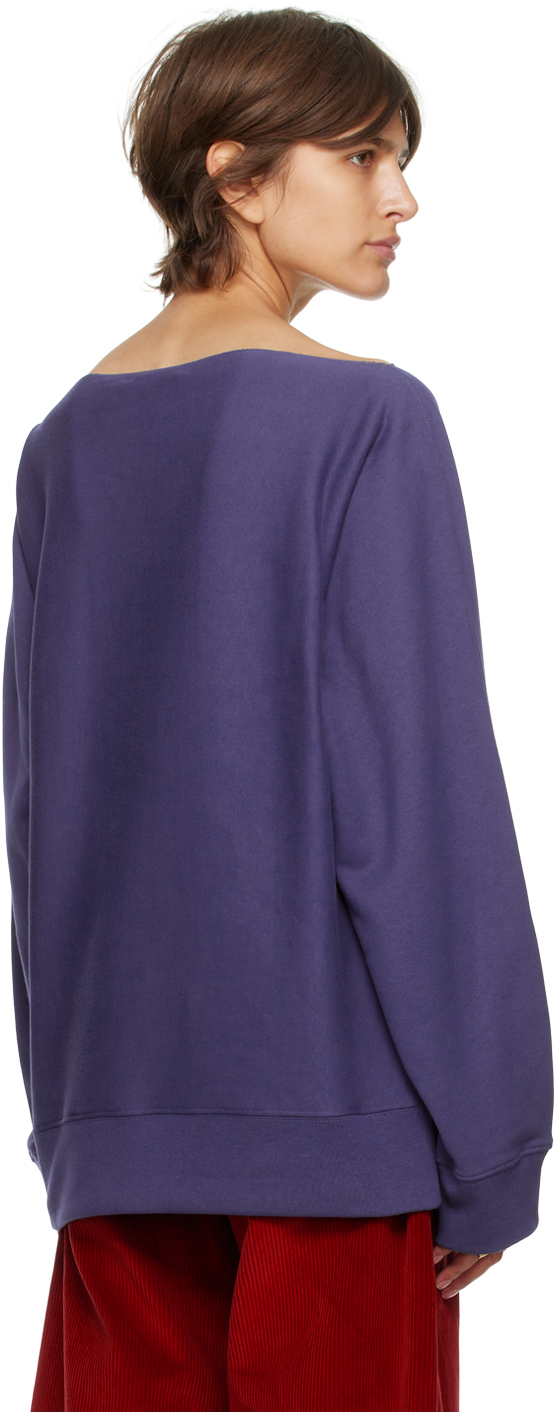 Marni Blue Boat Neck Sweatshirt Marni