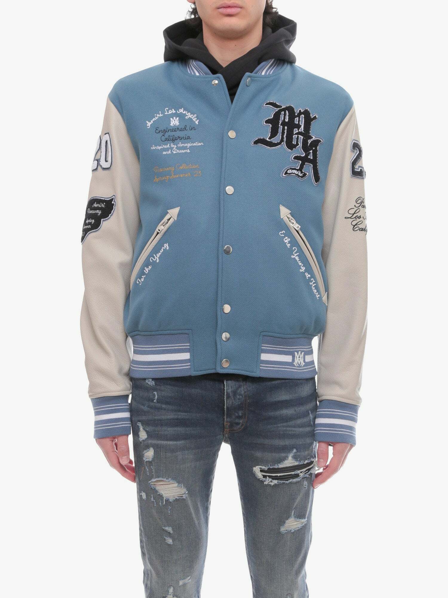 Amiri Jacket Blue Mens Amiri