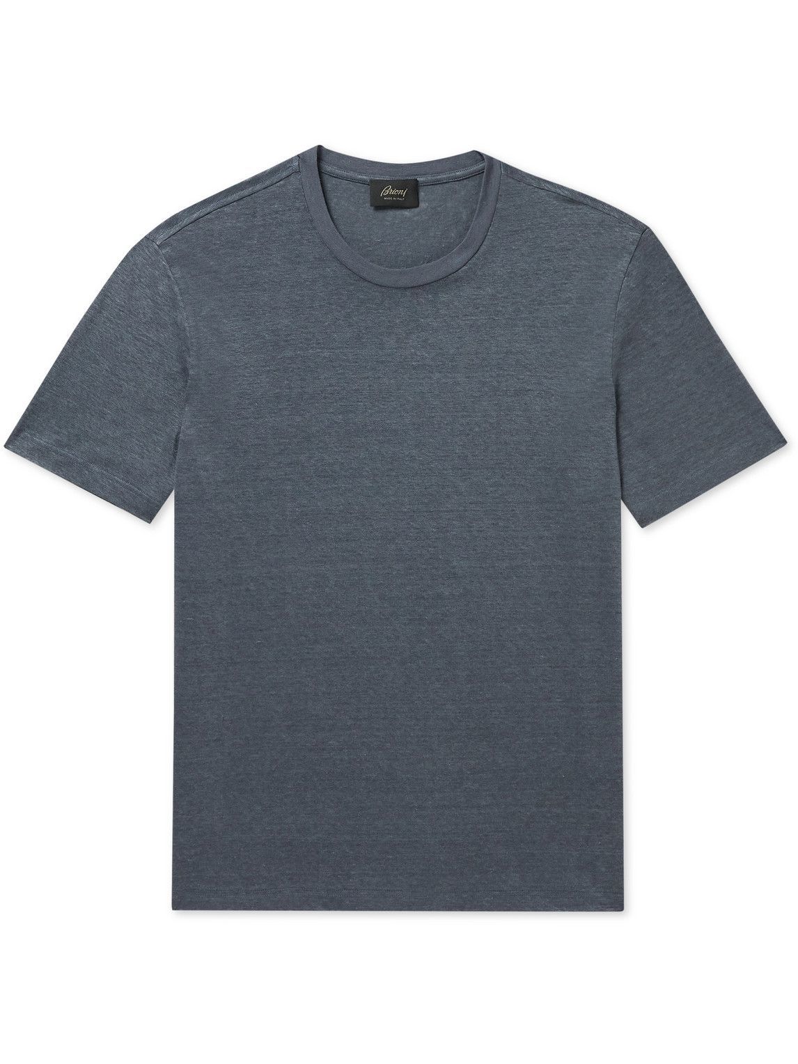 Brioni - Slim-Fit Logo-Embroidered Knitted Cotton T-Shirt - Men 