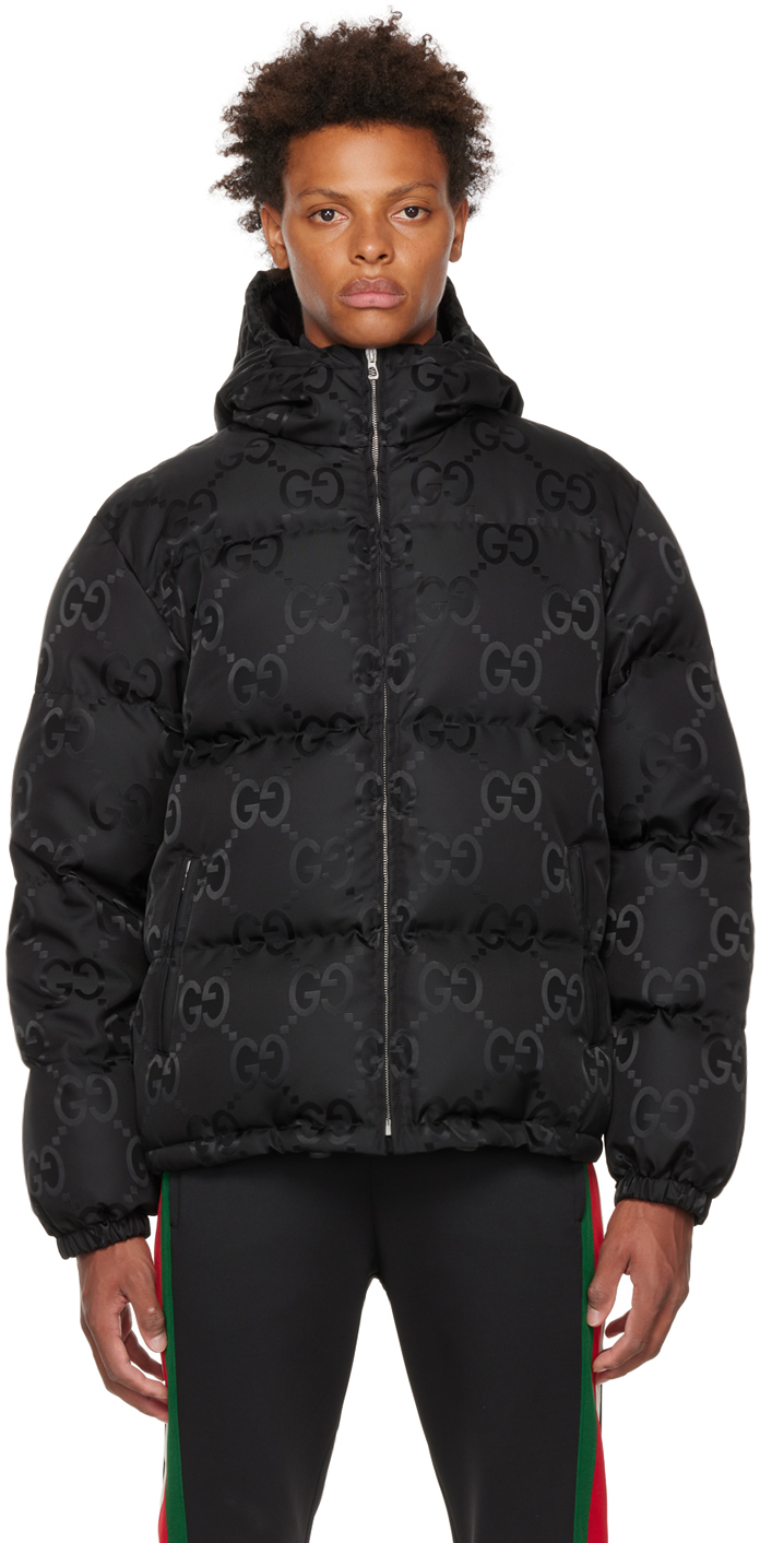 Gucci Black Jumbo GG Down Jacket Gucci