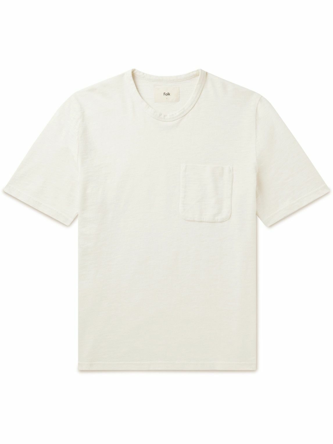 Folk - Slub Cotton-Jersey T-Shirt - White Folk