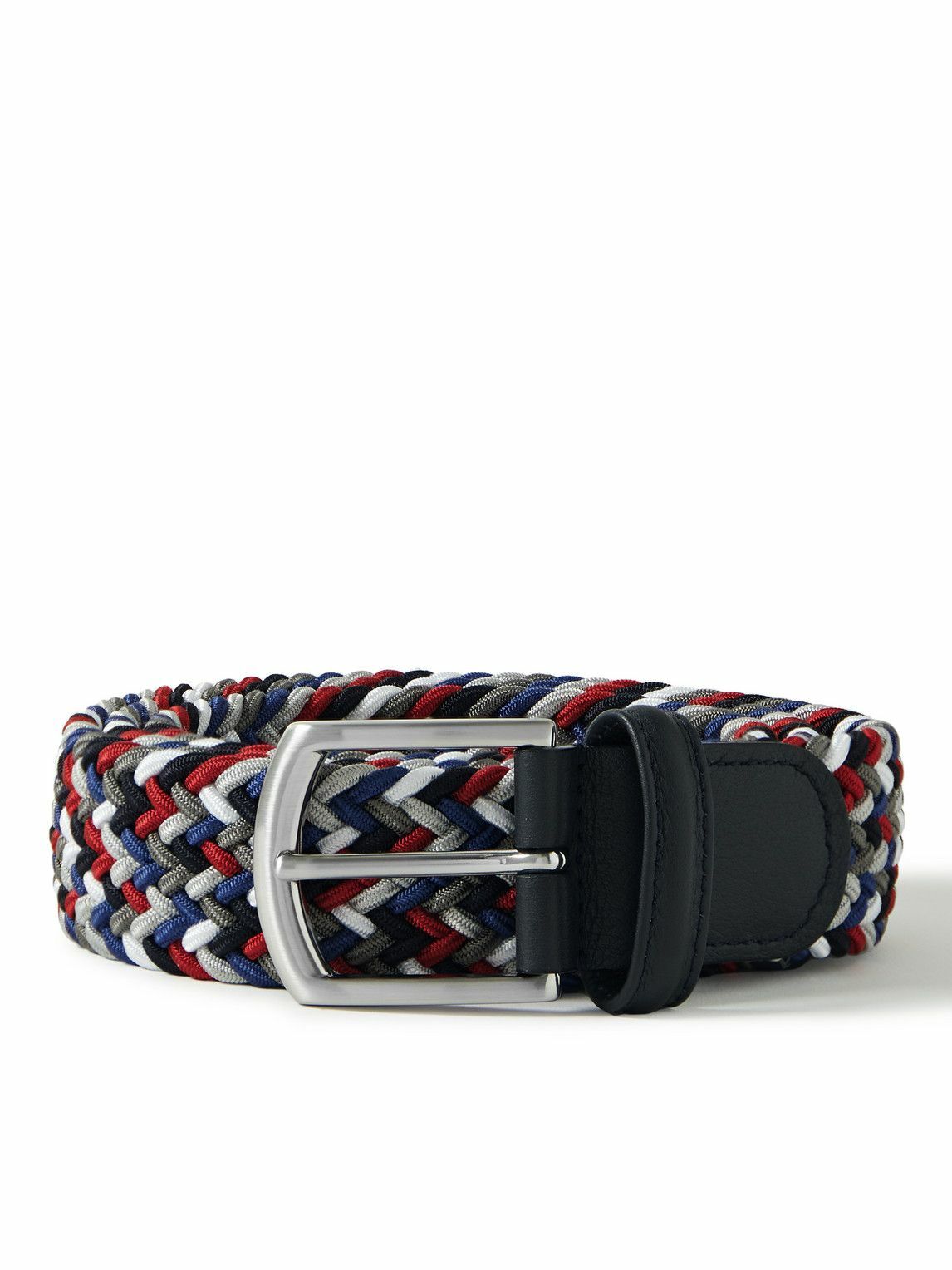 Anderson's Belt - CLASSIC MULTI COLOUR ELASTIC WOVEN BELT NAVY/BLACK/GREY/BLUE main image 0