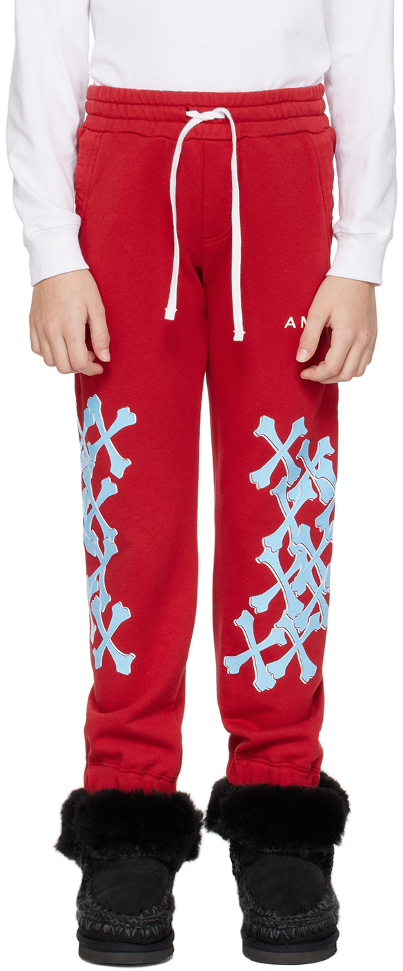 AMIRI Kids Red Bones Graphic Sweatpants Amiri