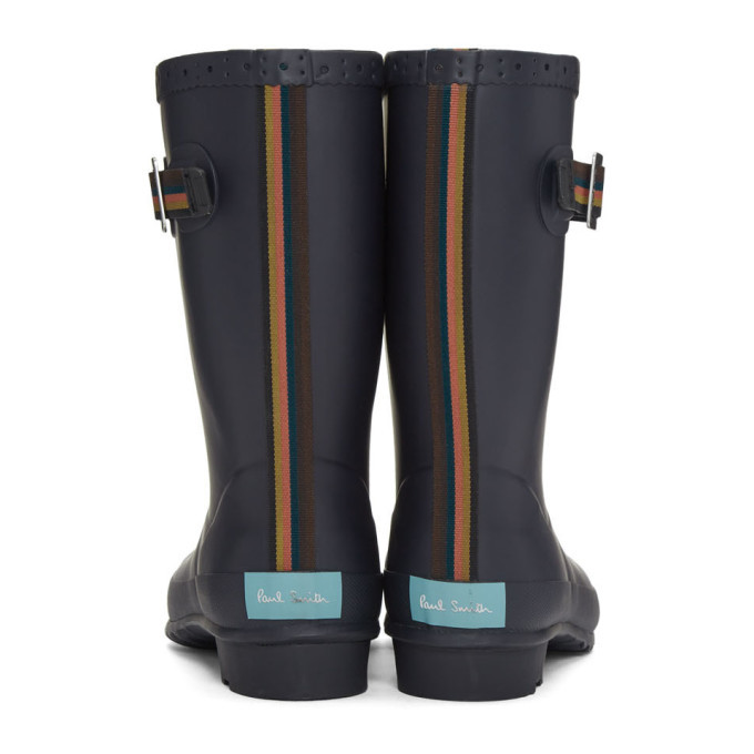 Paul Smith Navy Rubber Krupa Boots Paul 
