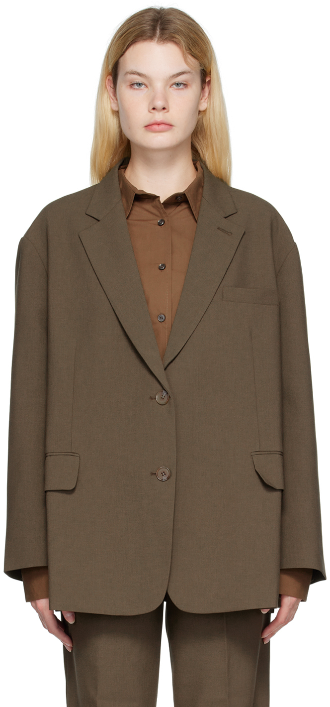 The Frankie Shop Brown Bea Blazer The Frankie Shop