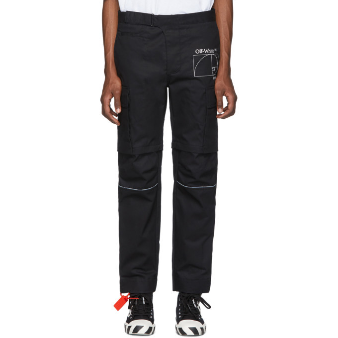 Off-White Black Zip-Off Cargo Pants Off-White