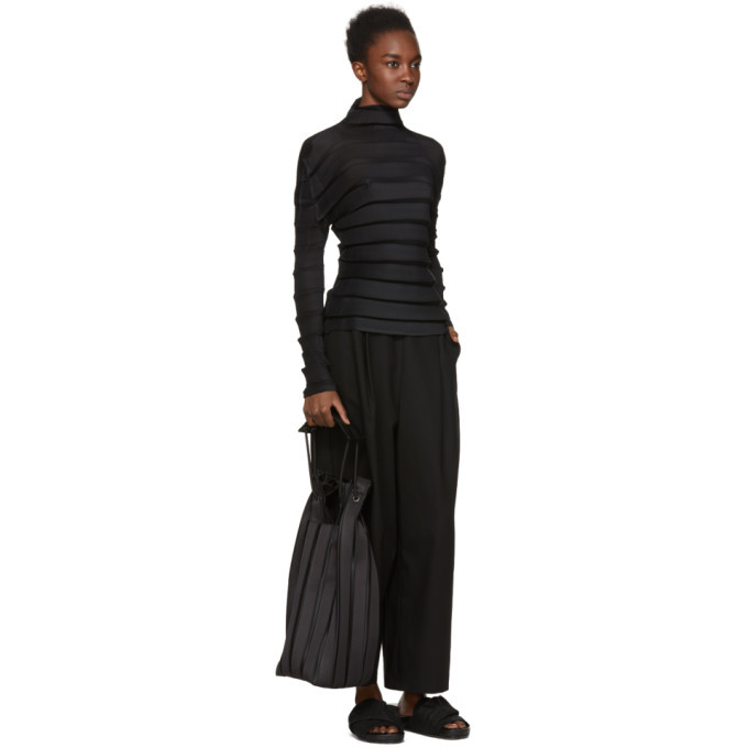 Issey Miyake Black Stair Turtleneck Issey Miyake Men