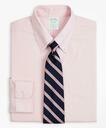 Brooks Brothers Men's Stretch Milano Slim-Fit Dress Shirt, Non-Iron Pinpoint Button-Down Collar | Pink