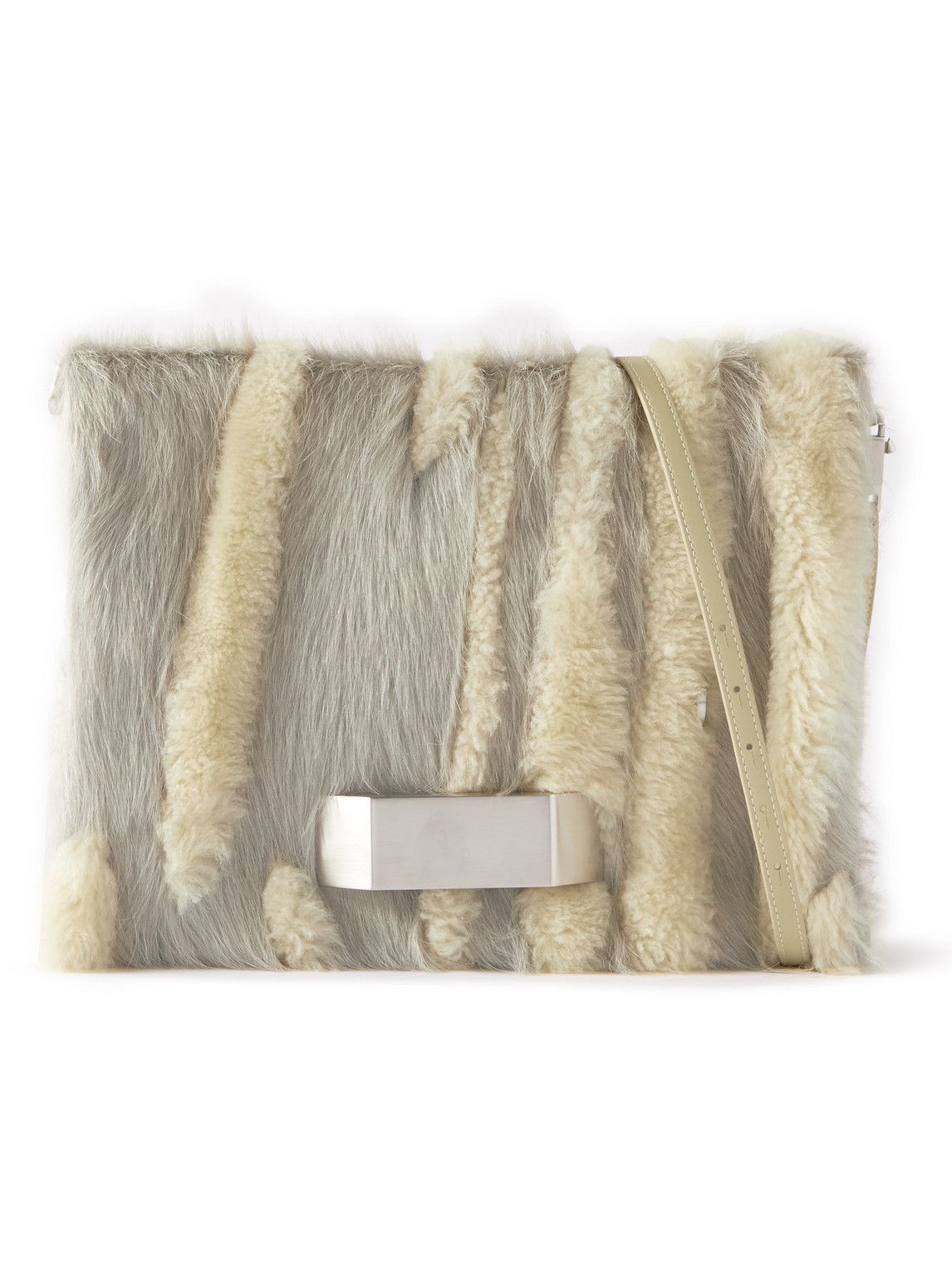 Rick Owens - Shearling, Pony Hair and Leather Messenger Bag