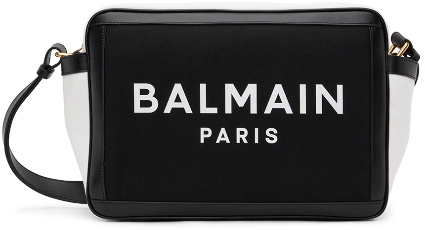 Photo: Balmain Baby Black & White Logo Changing Bag