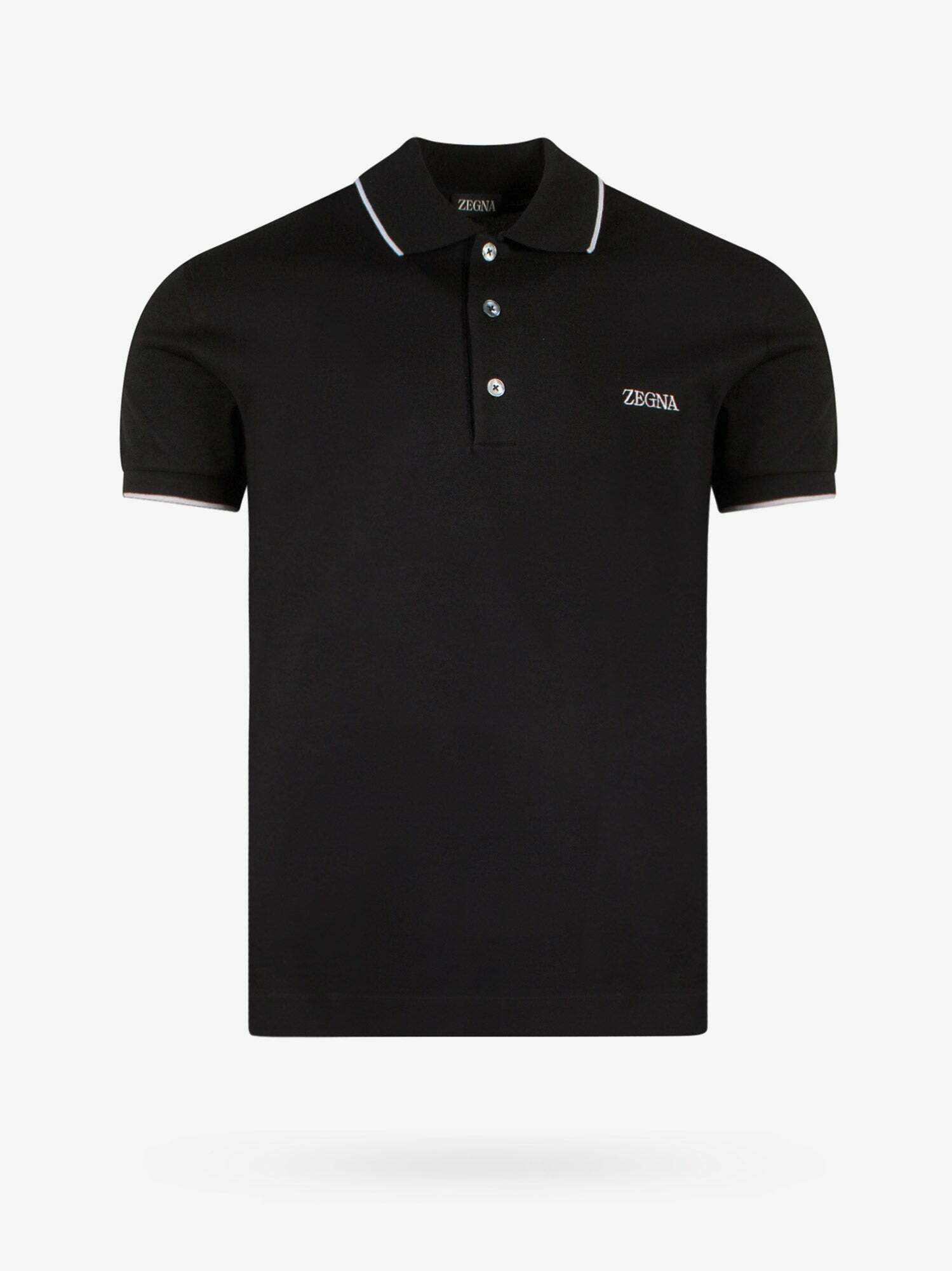 Zegna Polo Shirt Blue Mens Zegna
