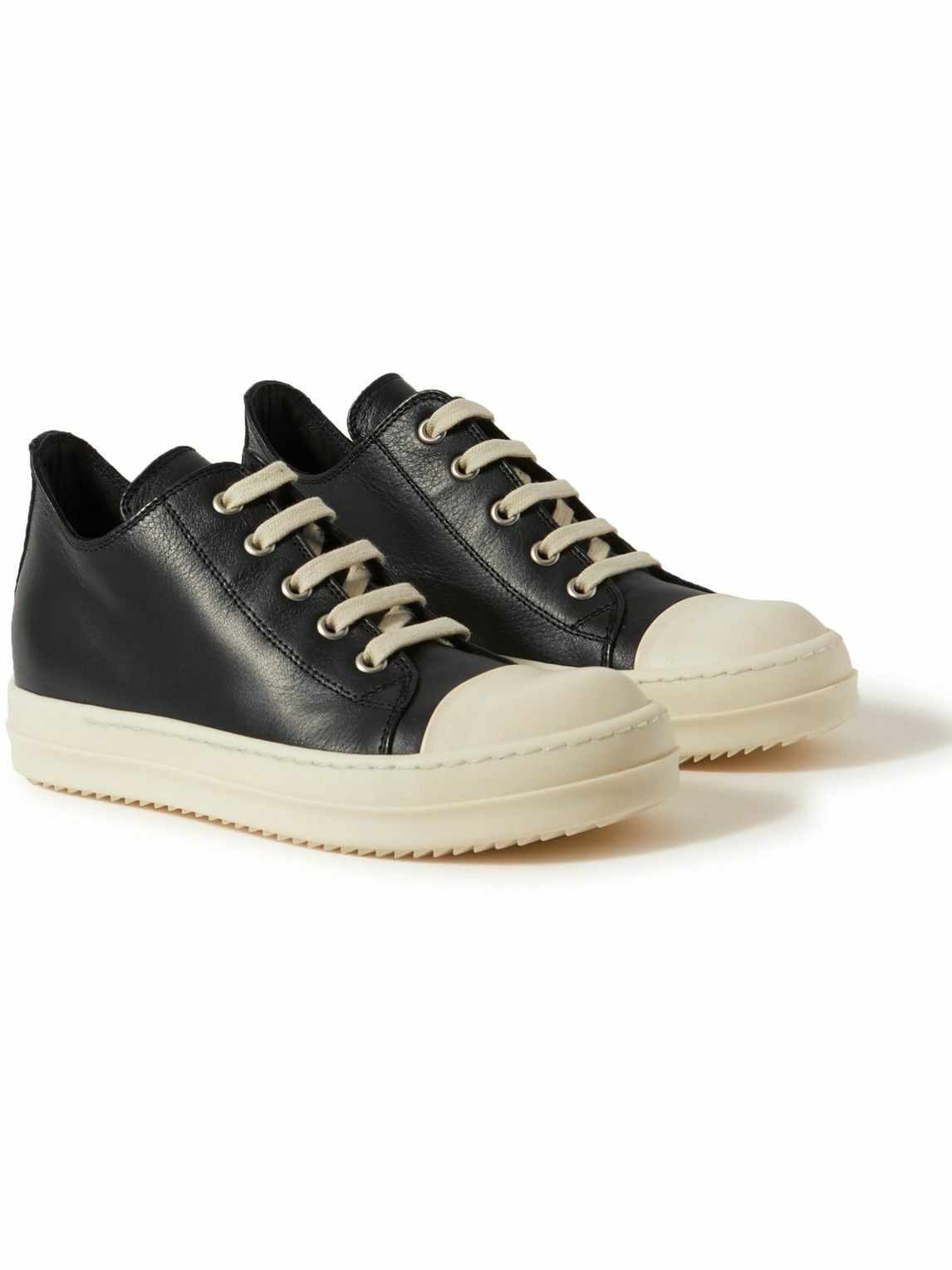 Rick Owens Kids - Kids Leather Sneakers - Black