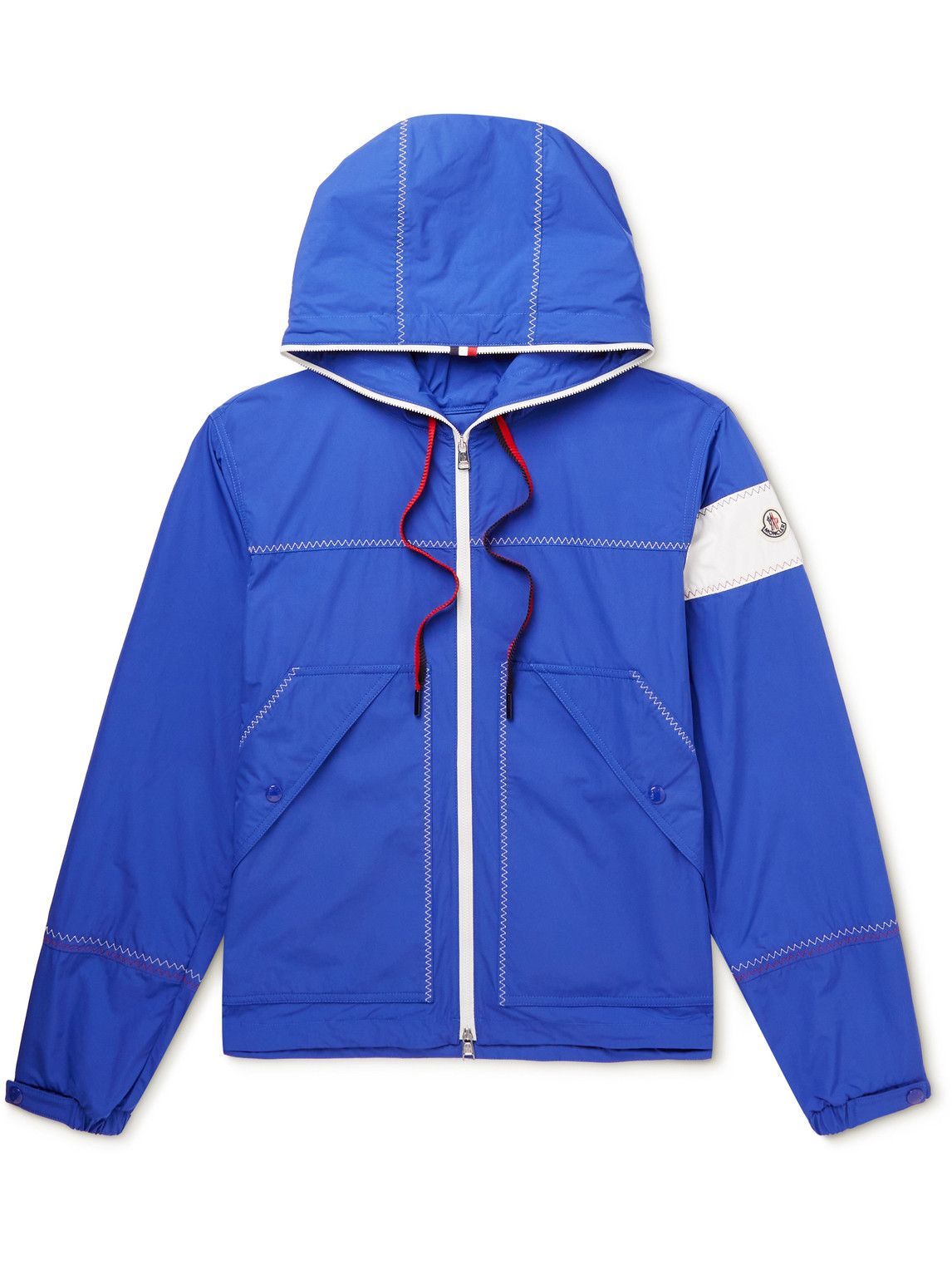 Moncler - Fujio Logo-Appliquéd Shell Hooded Jacket - Blue Moncler