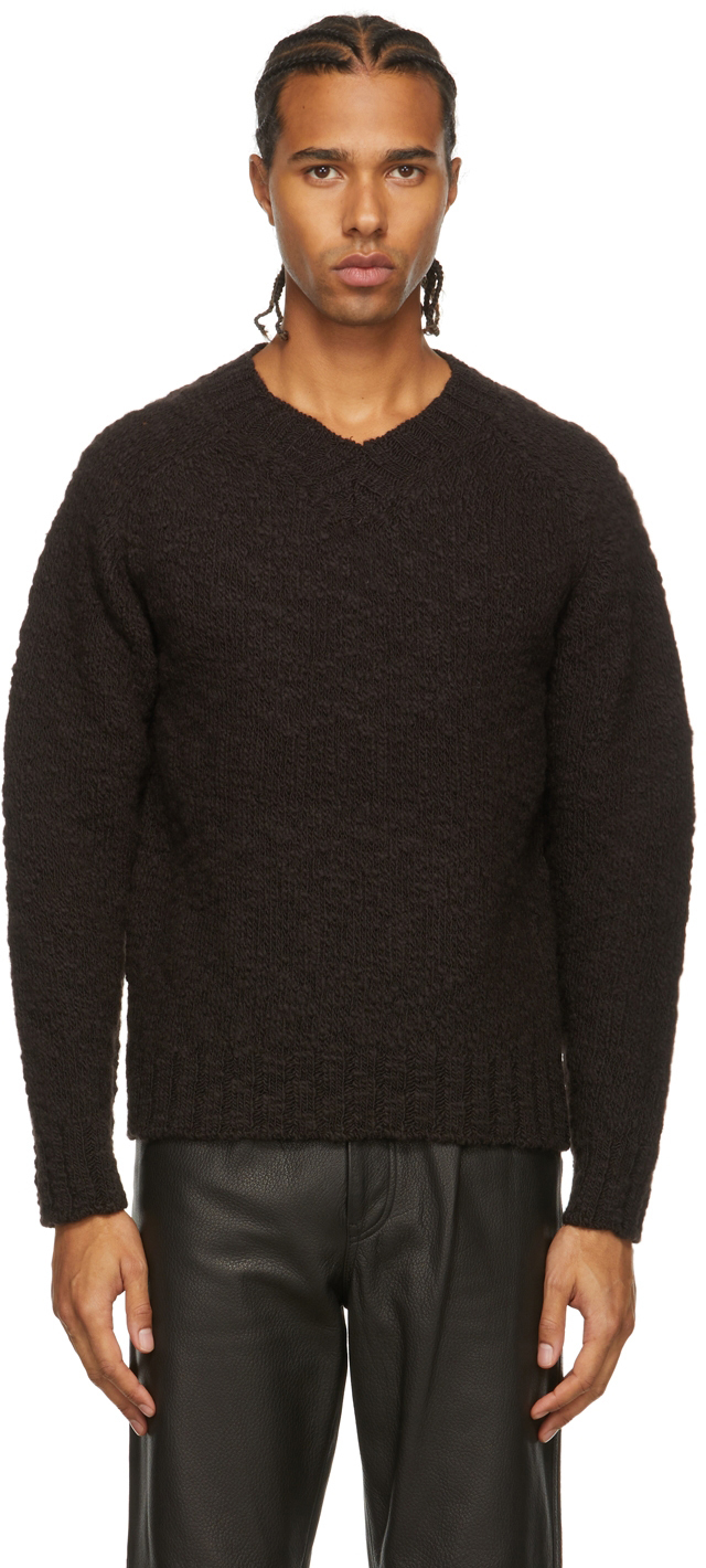 2022年新作入荷 21aw AURALEE WOOL SLUB KNIT V-NECK P/O www.esn