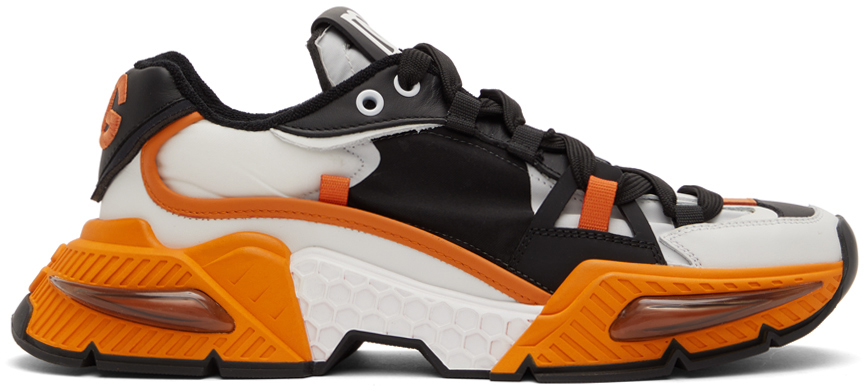 Dolce & Gabbana Black & Orange Airmaster Sneakers Dolce & Gabbana