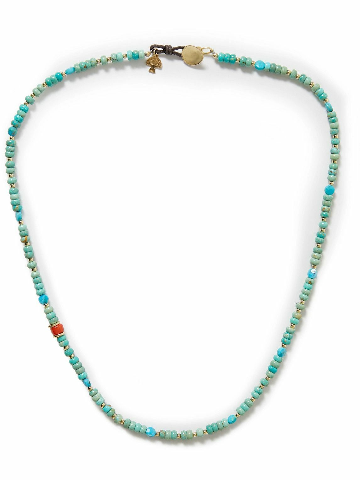 Peyote Bird Sagebrush GoldTone and Leather Turquoise and Coral