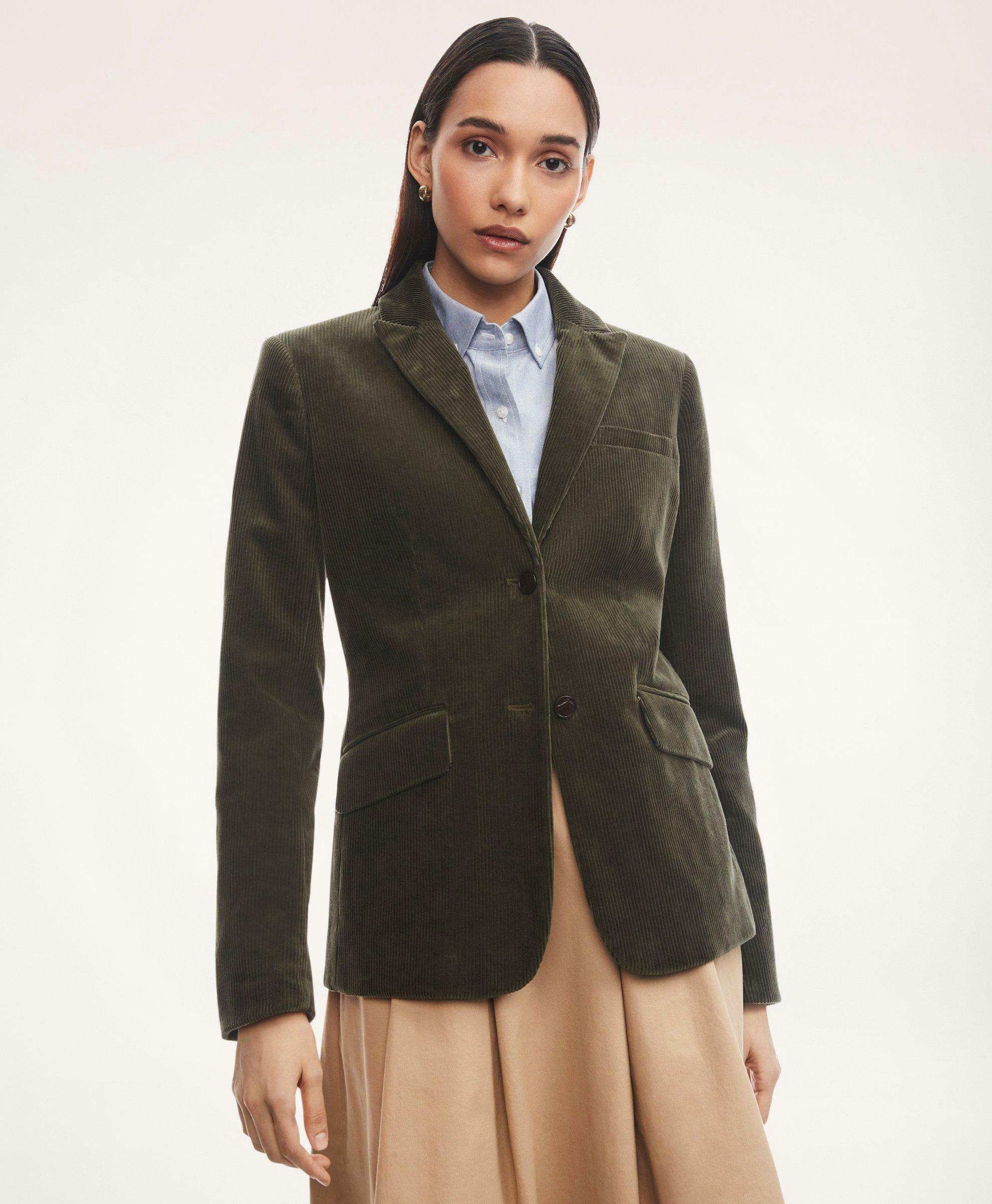 Brooks Brothers Women's Cotton Corduroy Jacket | Green