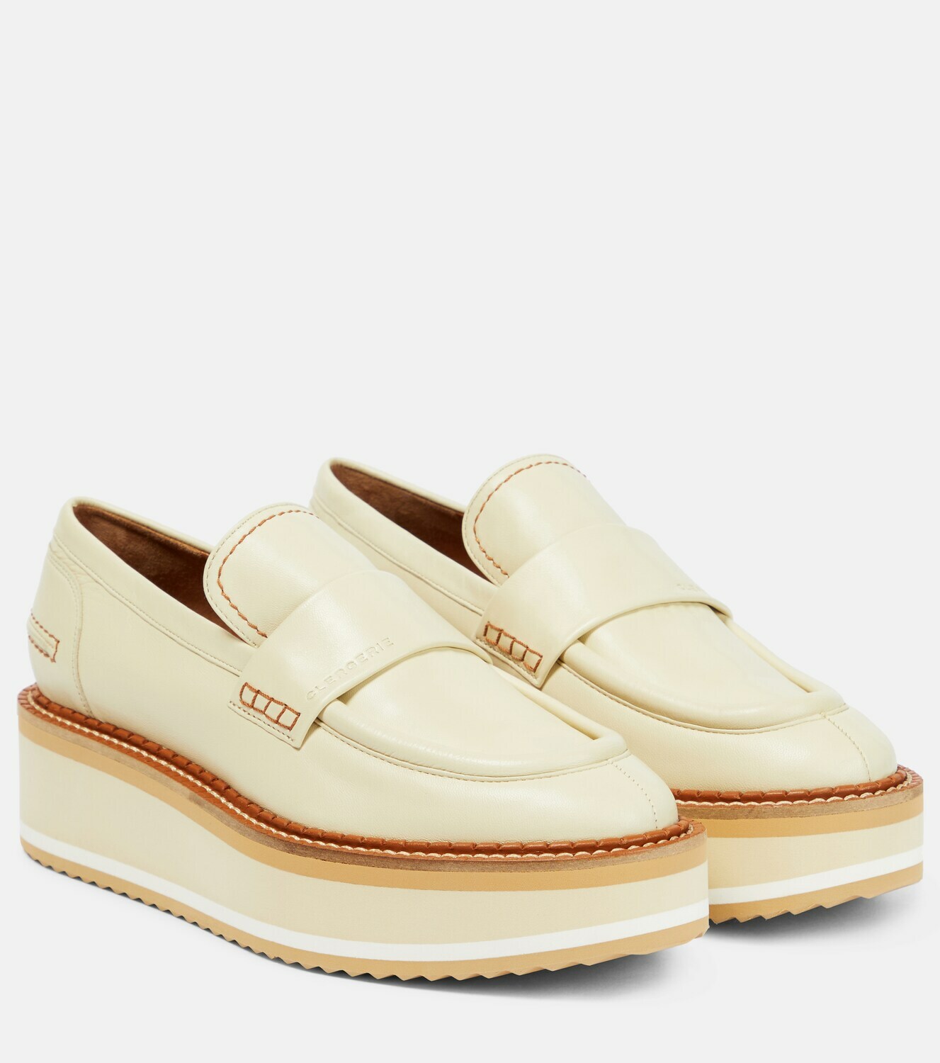 Clergerie - Bahati leather platform loafers Clergerie