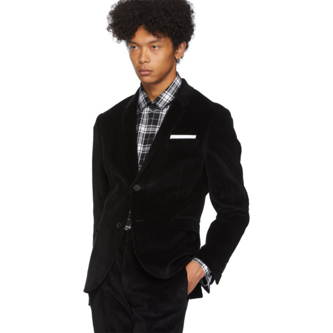 black corduroy suit