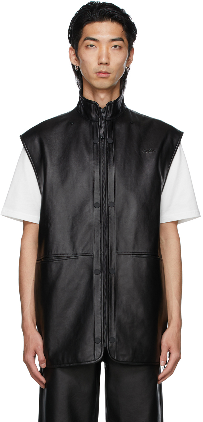 Photo: 032c Black Leather Vest