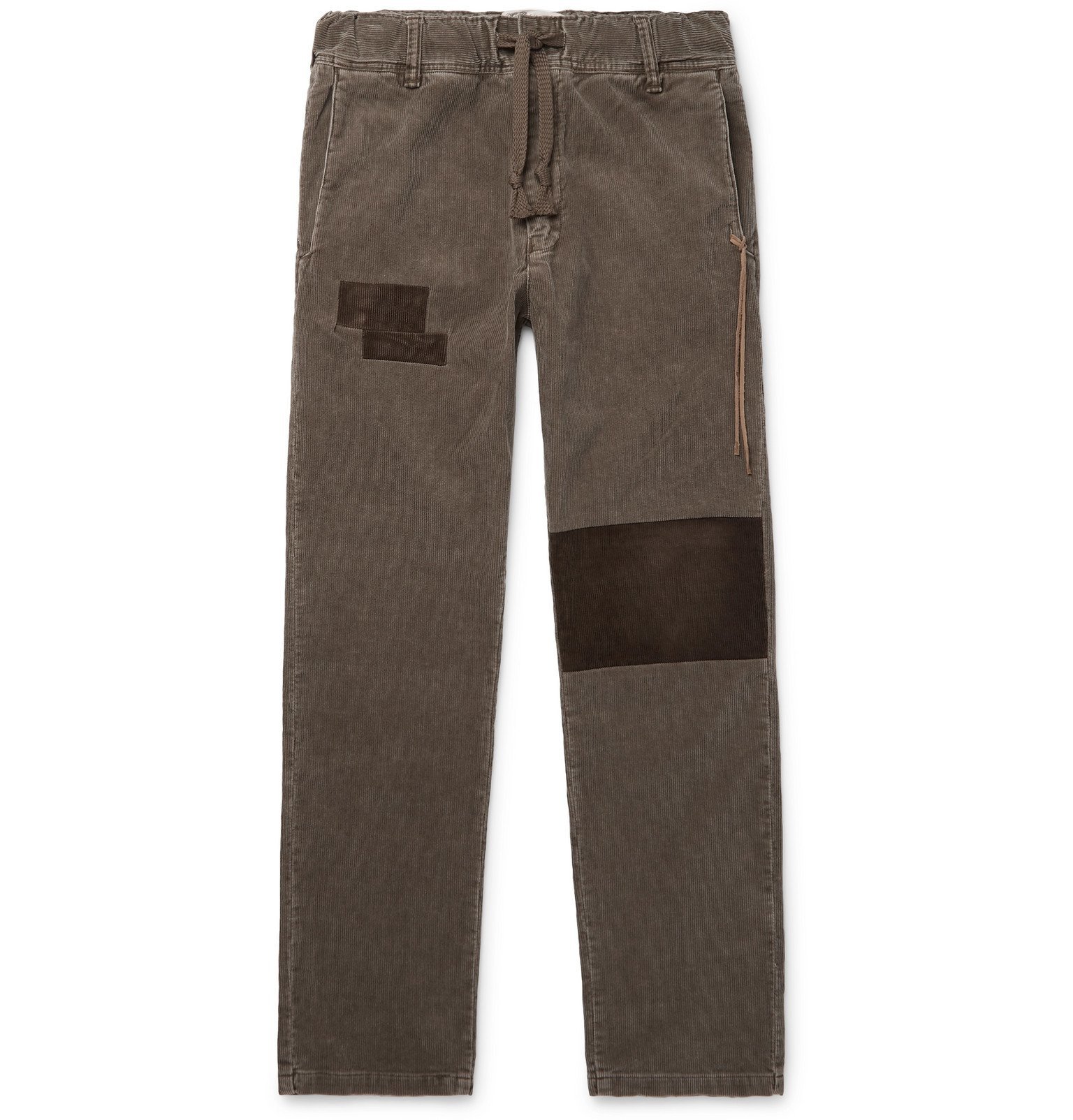 Remi Relief - Patchwork Cotton-Blend Corduroy Trousers - Brown 
