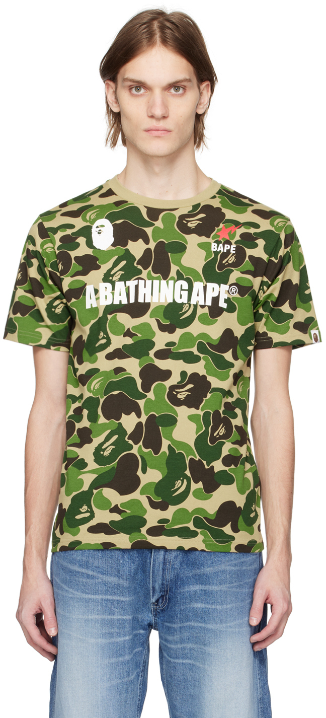 BAPE Green Big ABC Camo T-Shirt A Bathing Ape